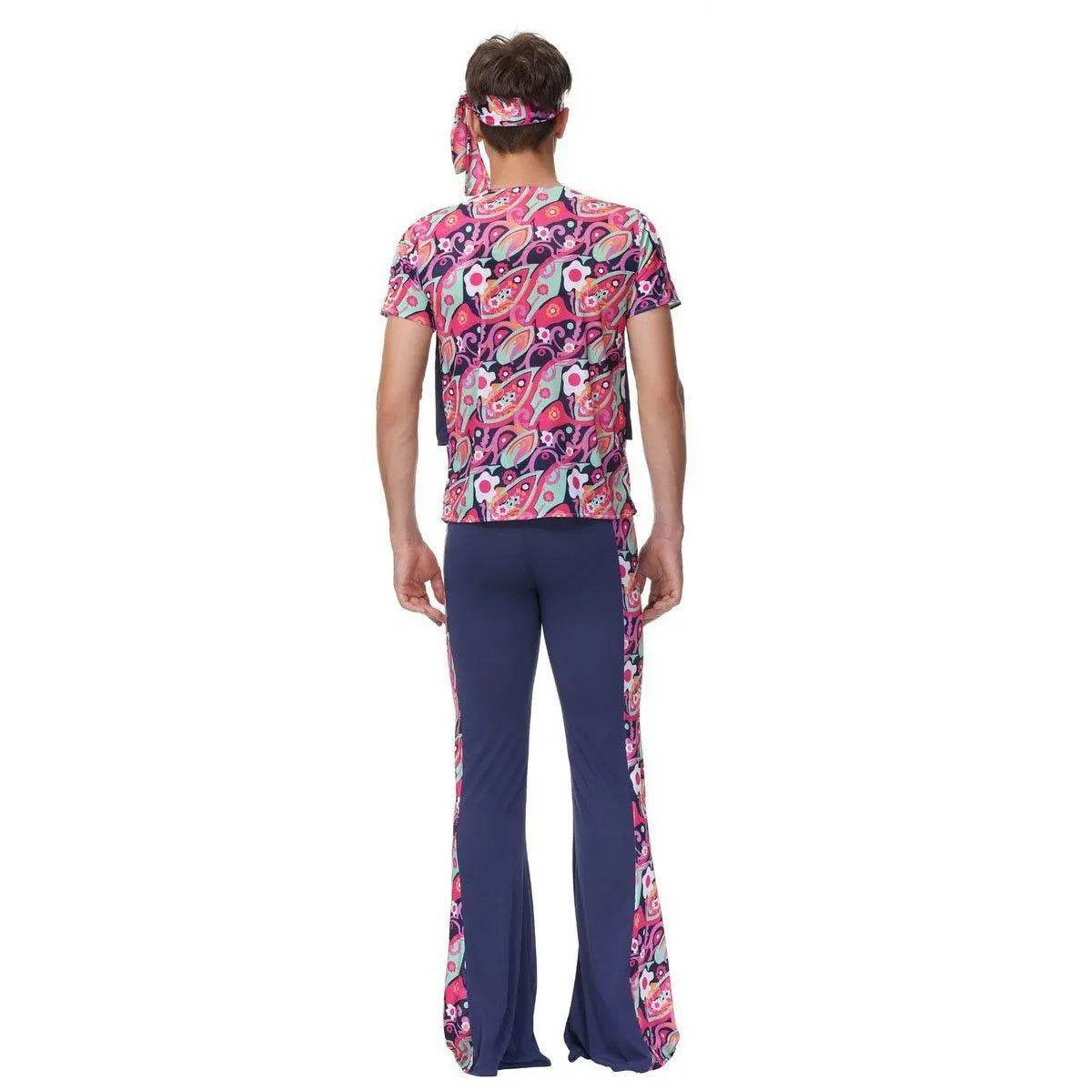 1970s Retro Disco Couple Hippie Hhip Hop Stage Costume Women Men Fancy Dress Halloween - Ecosfun