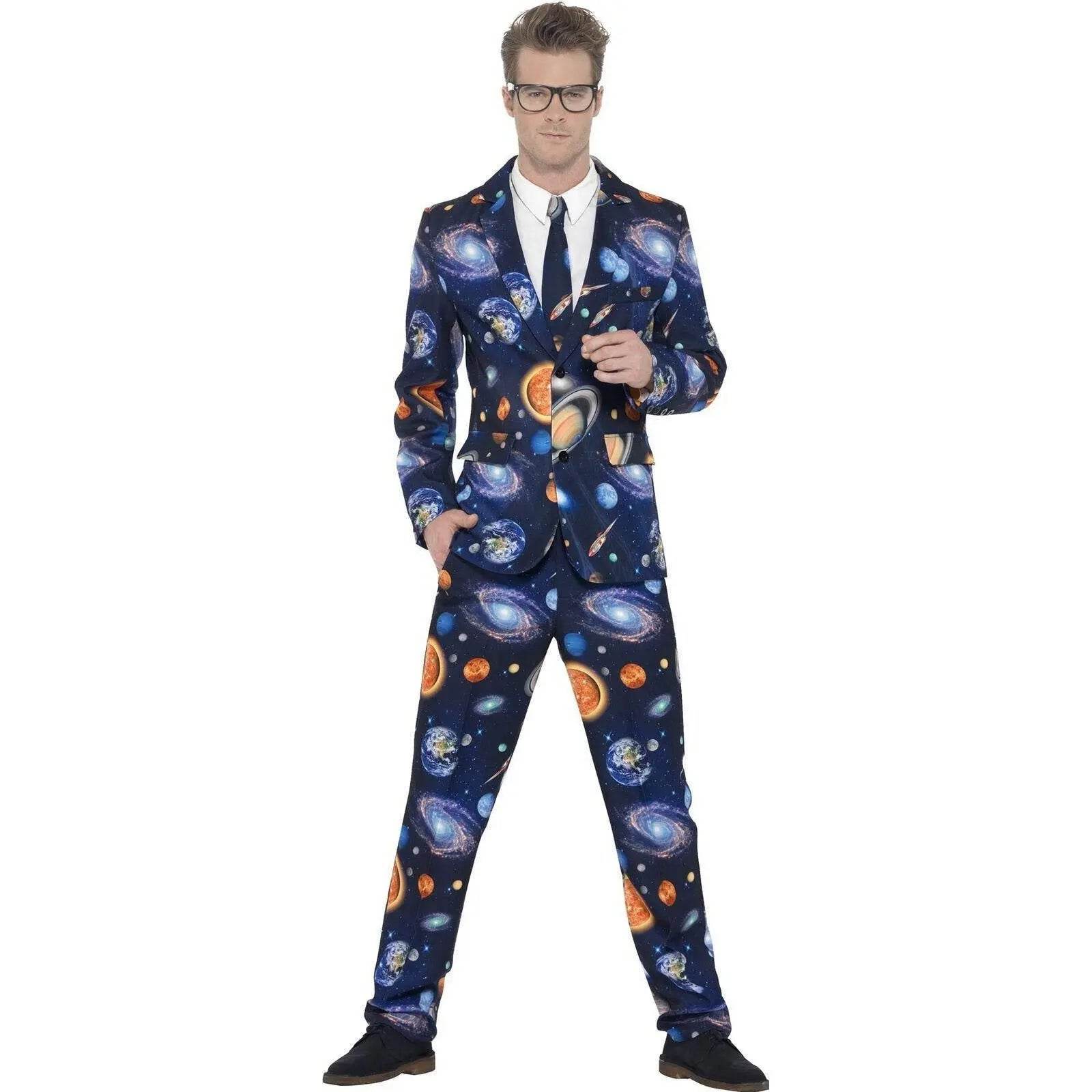 1980s Love Flower Print Suit 80s Costumes Cosplay Party Carnival - Ecosfun