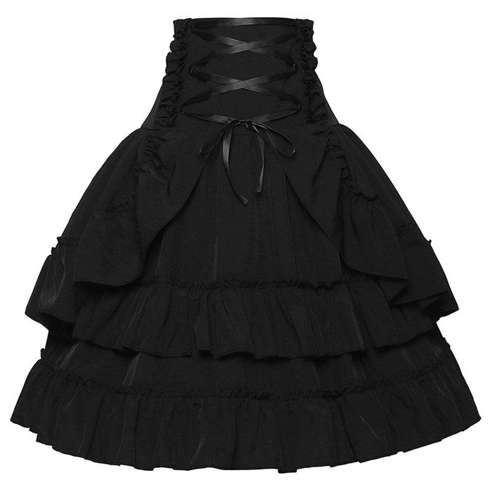 Medieval Retro Style Palace Women's Waist Dance Skirt Dress - Ecosfun