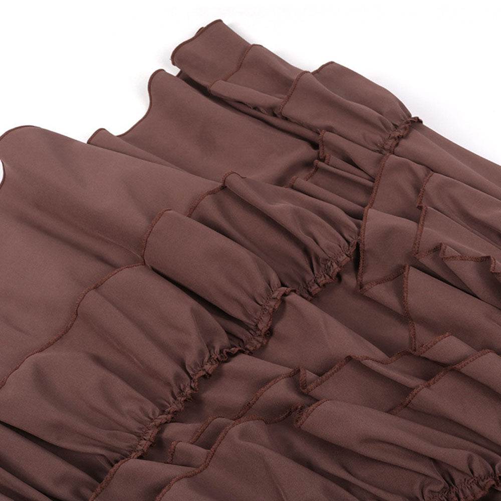 Medieval Retro Style Women's Waist Dance Skirt Dress - Ecosfun