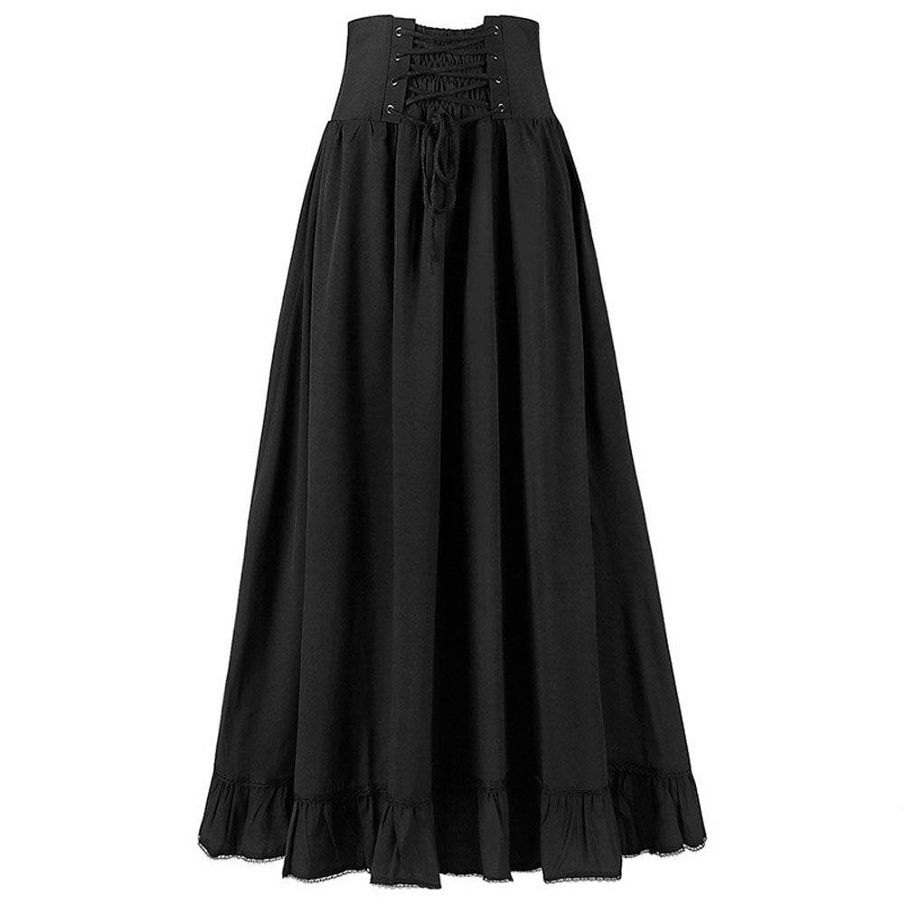 Medieval Women's Retro Style Waist Dance Skirt Dress - Ecosfun