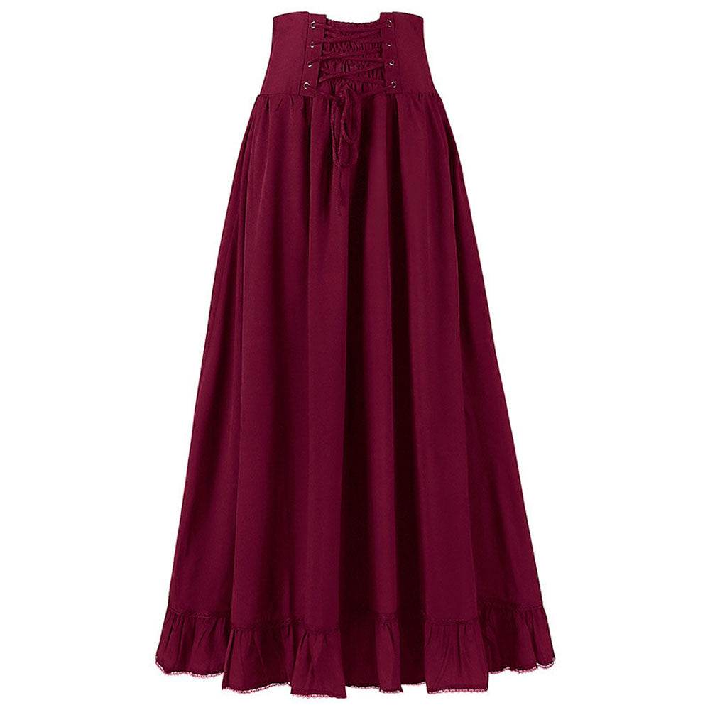 Medieval Women's Retro Style Waist Dance Skirt Dress - Ecosfun
