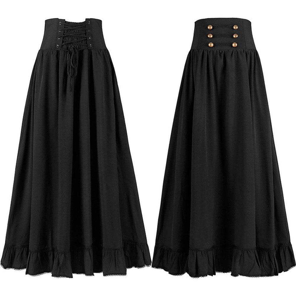 Medieval Women's Retro Style Waist Dance Skirt Dress - Ecosfun