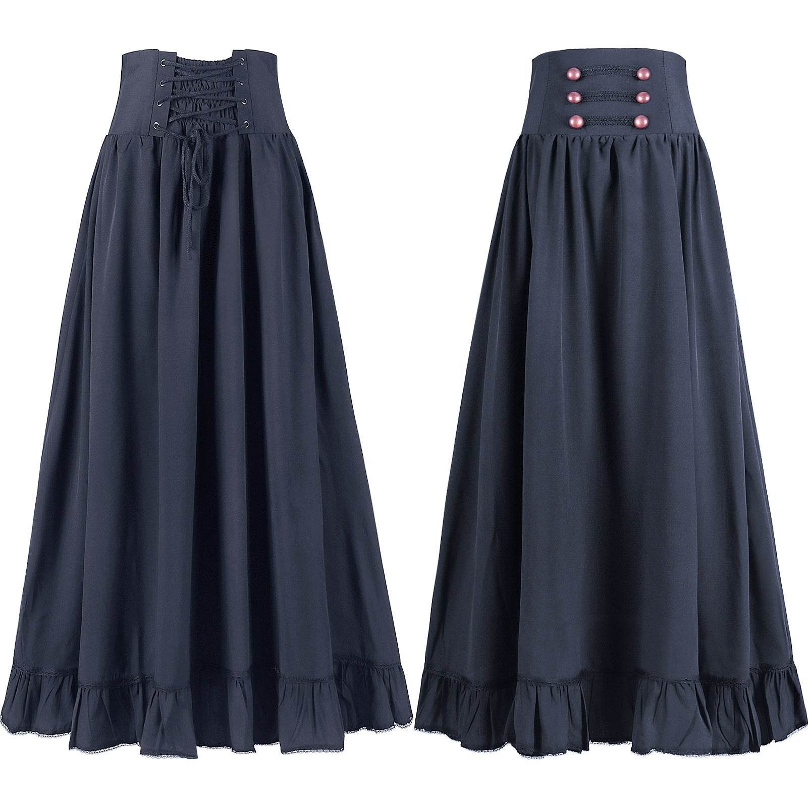Medieval Women's Retro Style Waist Dance Skirt Dress - Ecosfun