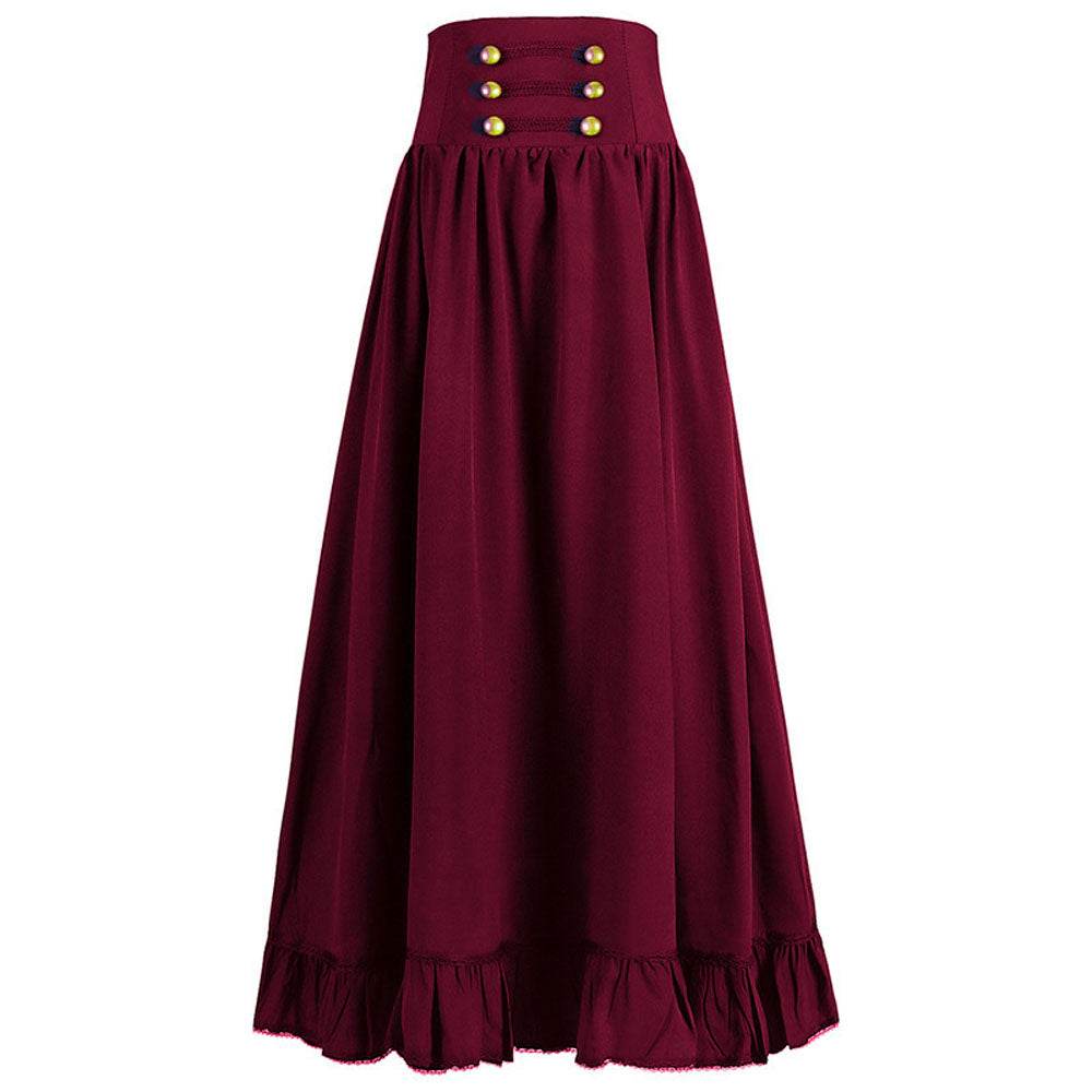 Medieval Women's Retro Style Waist Dance Skirt Dress - Ecosfun