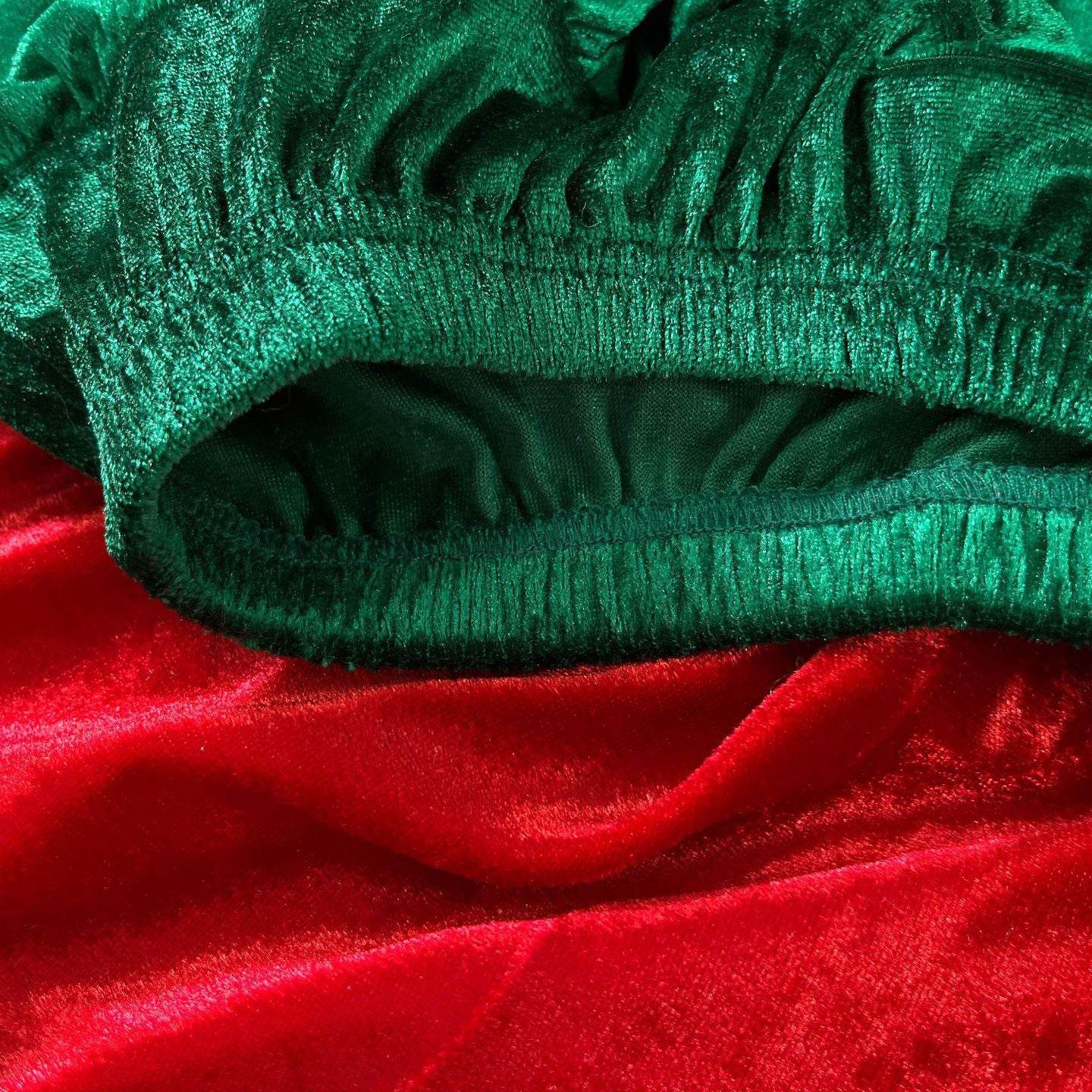 Green Christmas Party dress Costume adult couple stage costume - Ecosfun