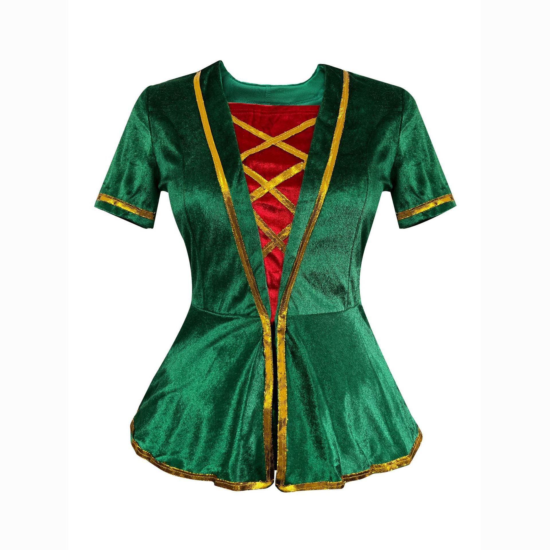 Green Christmas Party dress Costume adult couple stage costume - Ecosfun