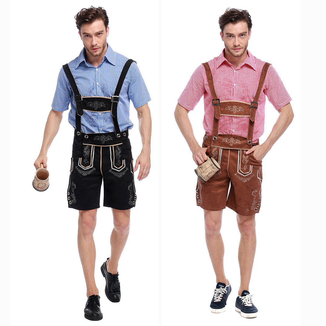 Costume d'Halloween serveur de bière pour homme Oktoberfest allemand