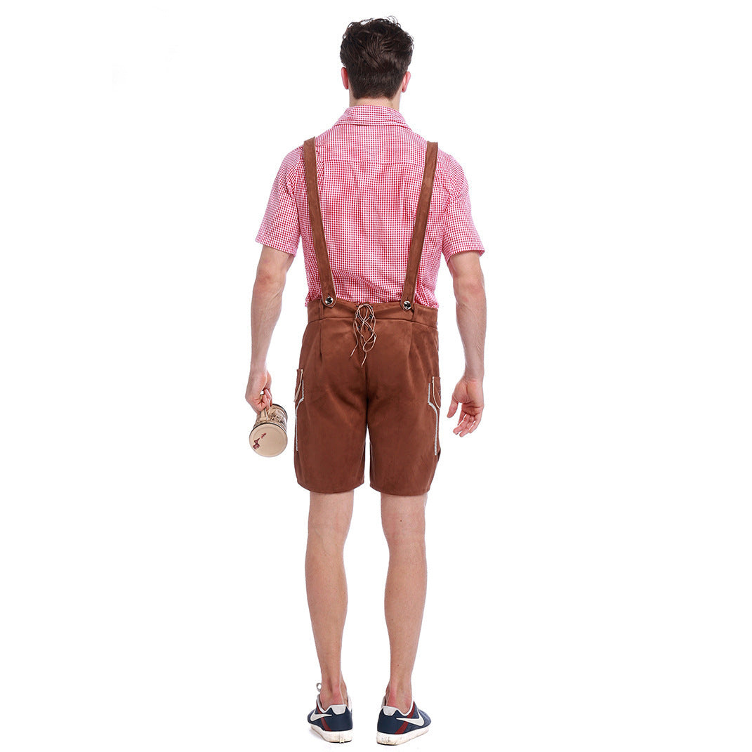 Costume d'Halloween serveur de bière pour homme Oktoberfest allemand