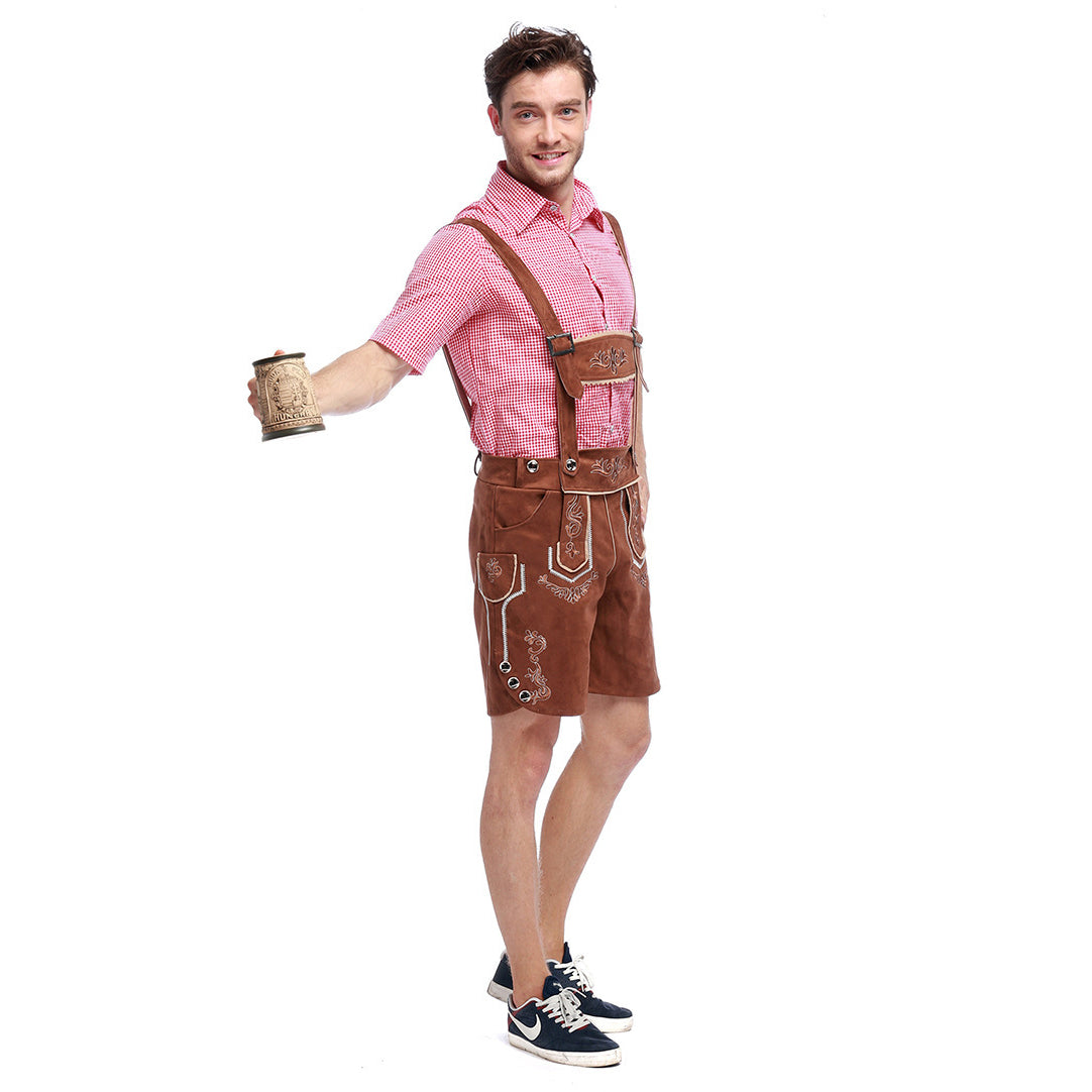 Costume d'Halloween serveur de bière pour homme Oktoberfest allemand