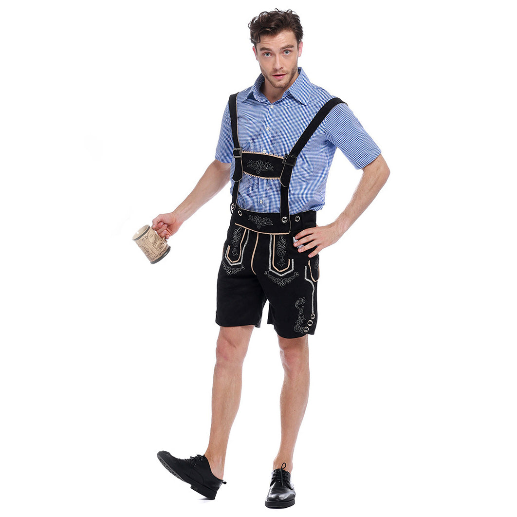 Costume d'Halloween serveur de bière pour homme Oktoberfest allemand