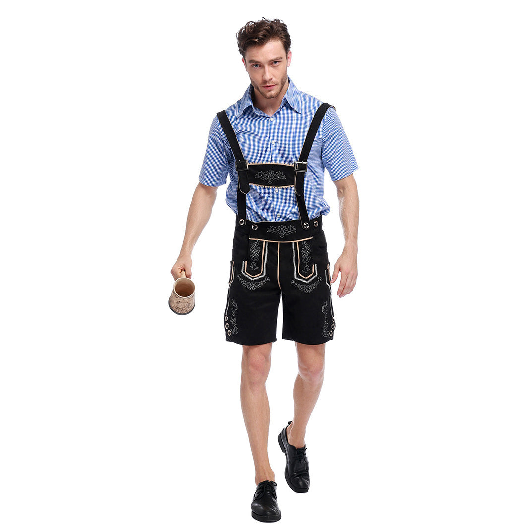 Costume d'Halloween serveur de bière pour homme Oktoberfest allemand