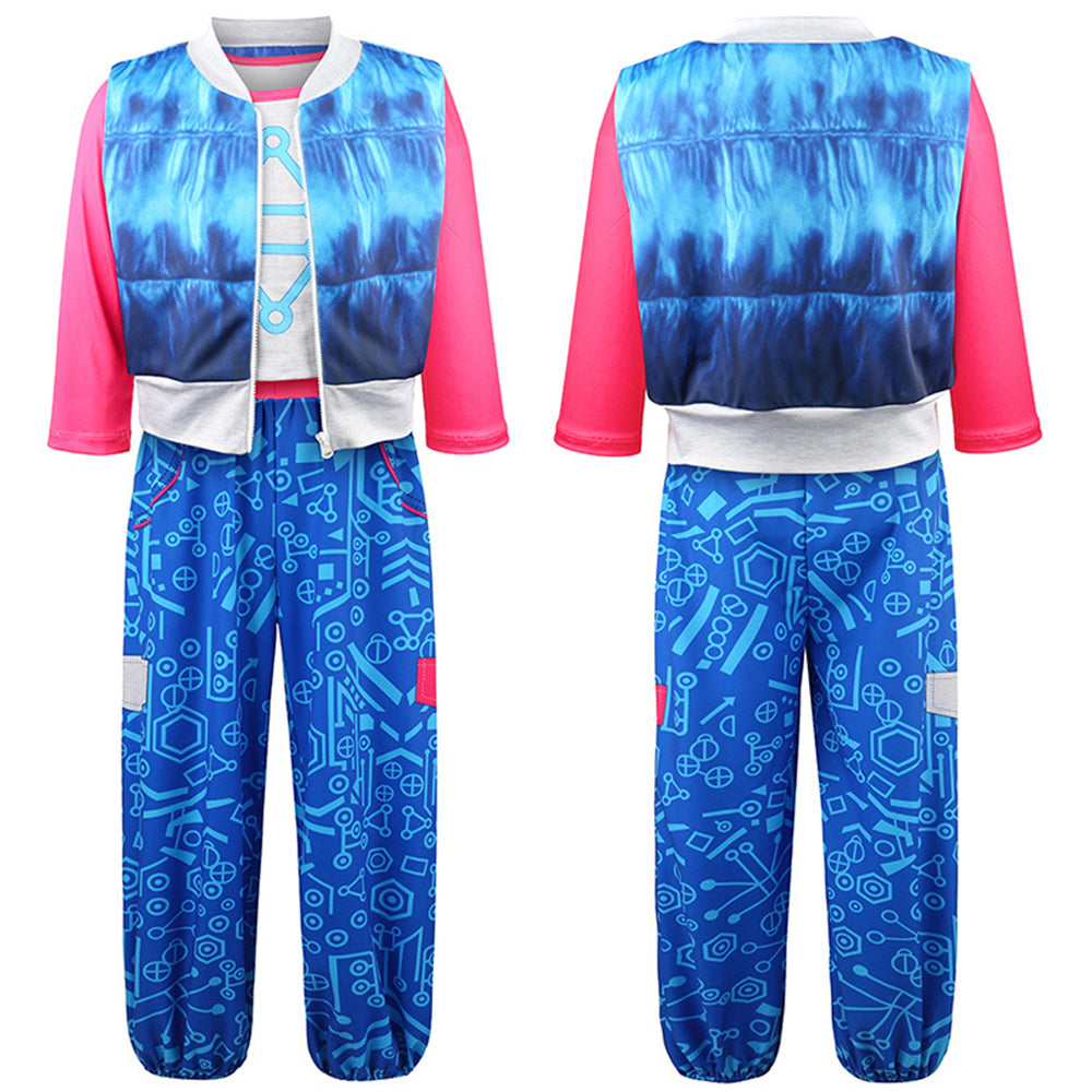 Costume Zombies 4 Addison pour filles enfants tenue de pom-pom girl 3PCS Halloween