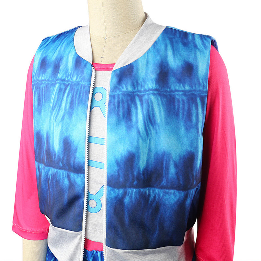 Costume Zombies 4 Addison pour filles enfants tenue de pom-pom girl 3PCS Halloween