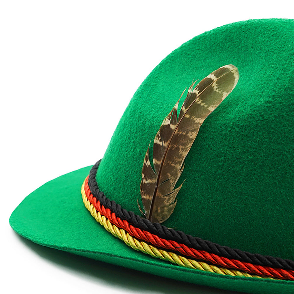 Chapeau plume jazz panama alpin allemand bière Munich Halloween