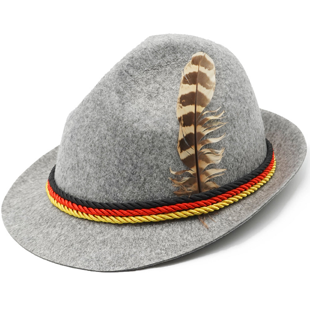 Chapeau plume jazz panama alpin allemand bière Munich Halloween