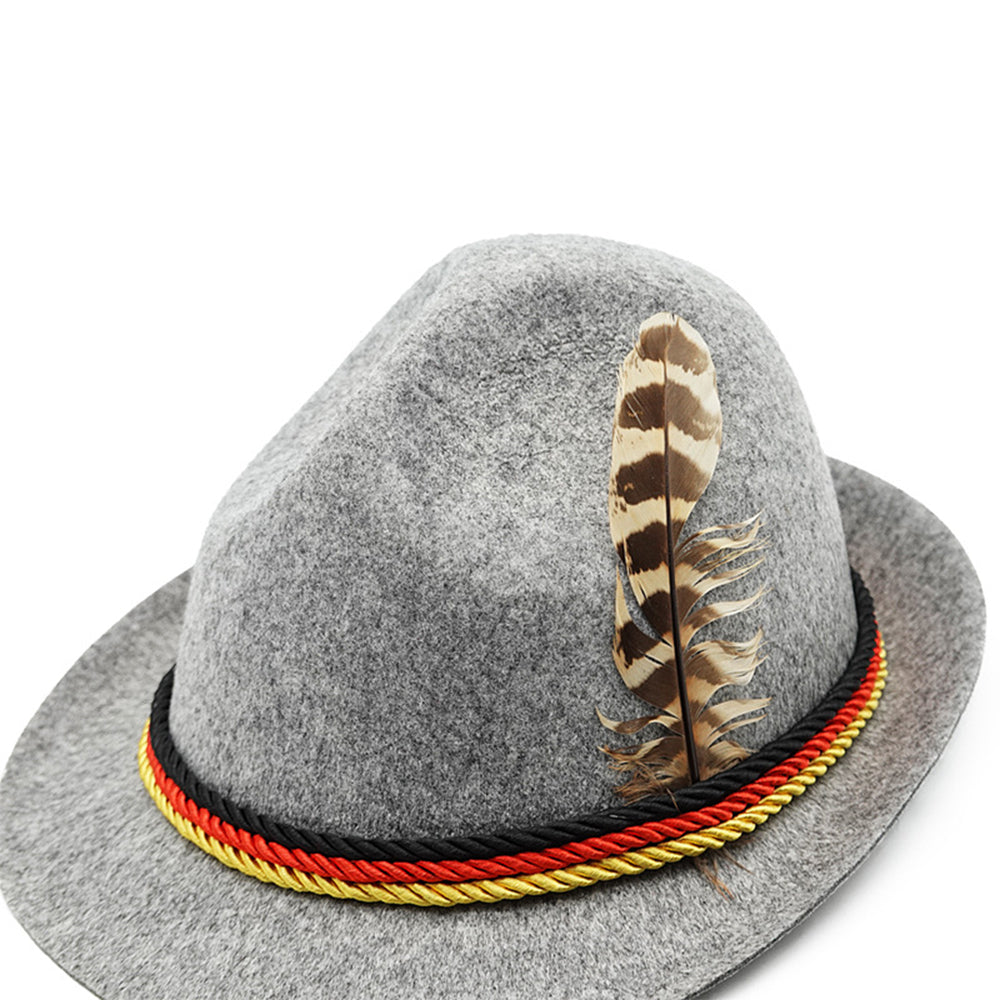 Chapeau plume jazz panama alpin allemand bière Munich Halloween