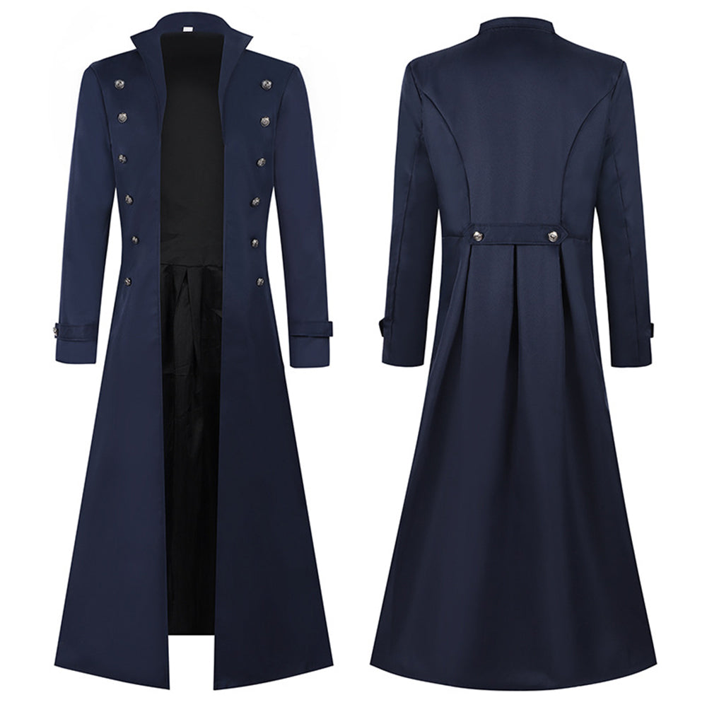 Manteau de costume médiéval steampunk rétro gothique manteau trench uniforme victorien