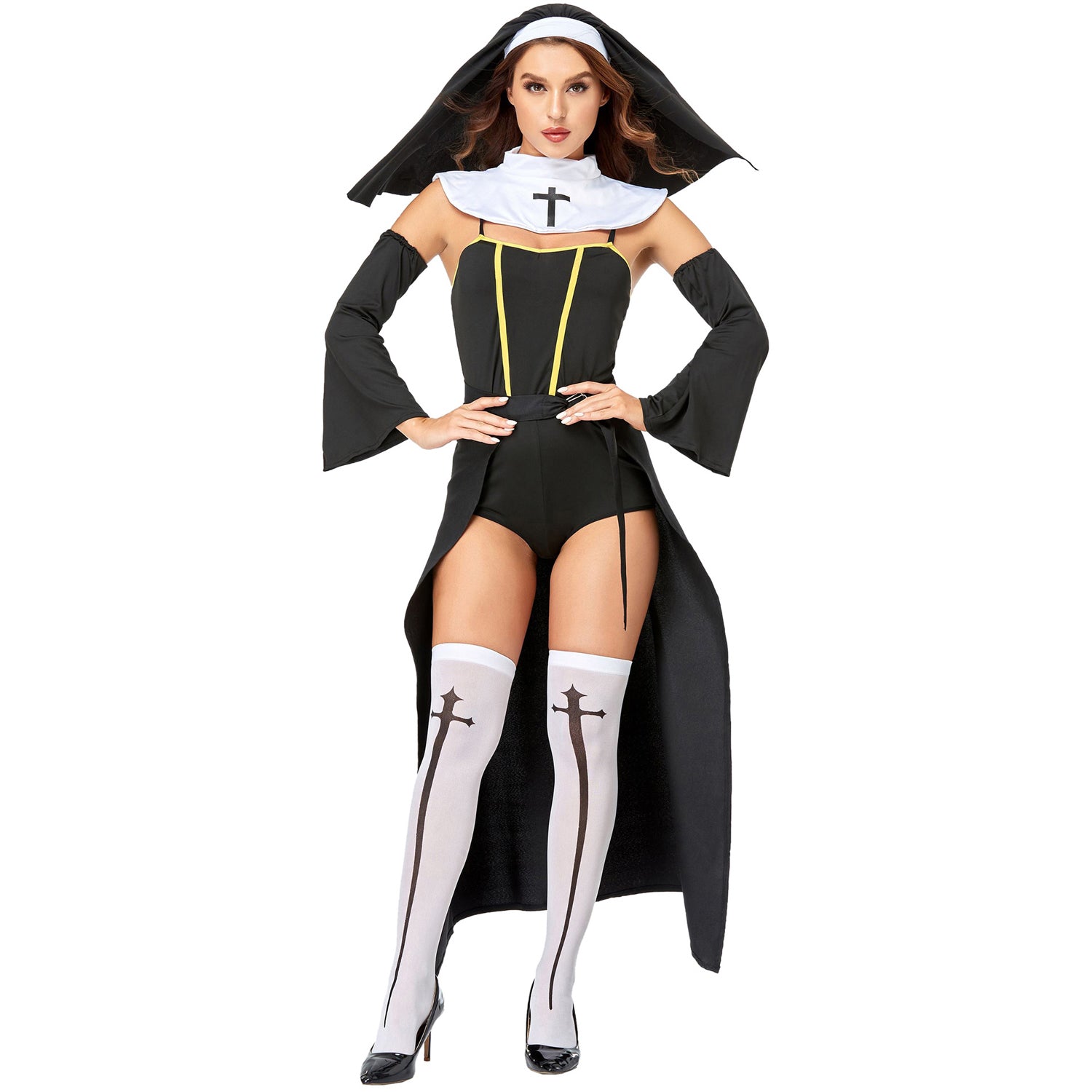 Women Vampire Nun Costume Halloween