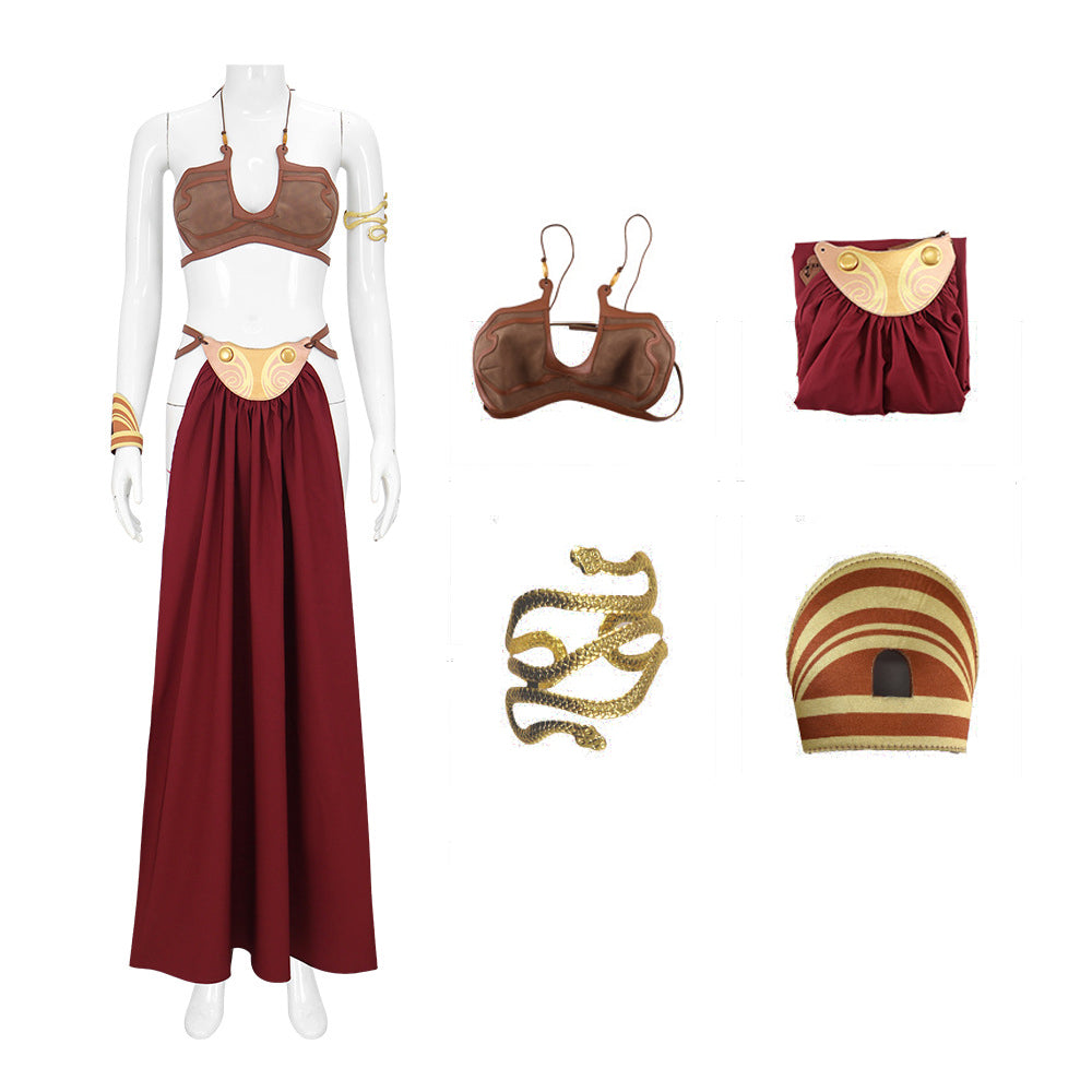 Costume de carnaval cosplay de la princesse Leia Organa de Star Wars pour adultes