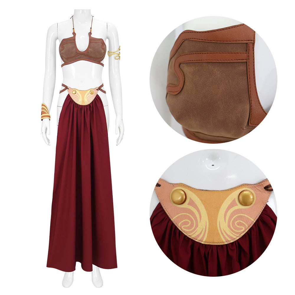 Costume de carnaval cosplay de la princesse Leia Organa de Star Wars pour adultes