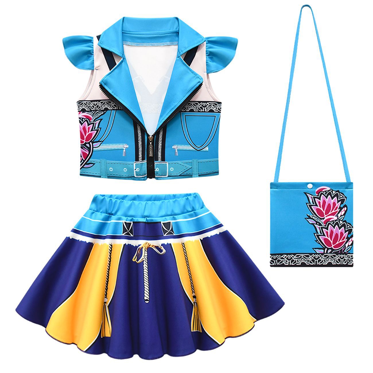 Ensemble de quatre pièces pour fille KPop Robe Costume de cosplay Song