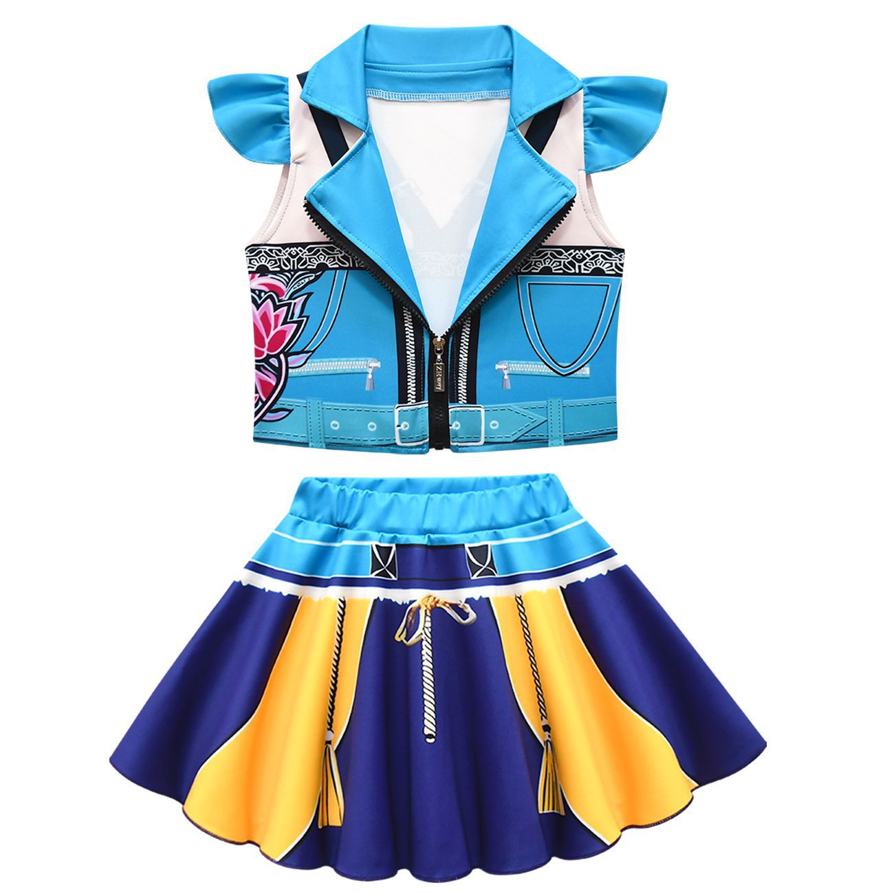 Ensemble de quatre pièces pour fille KPop Robe Costume de cosplay Song