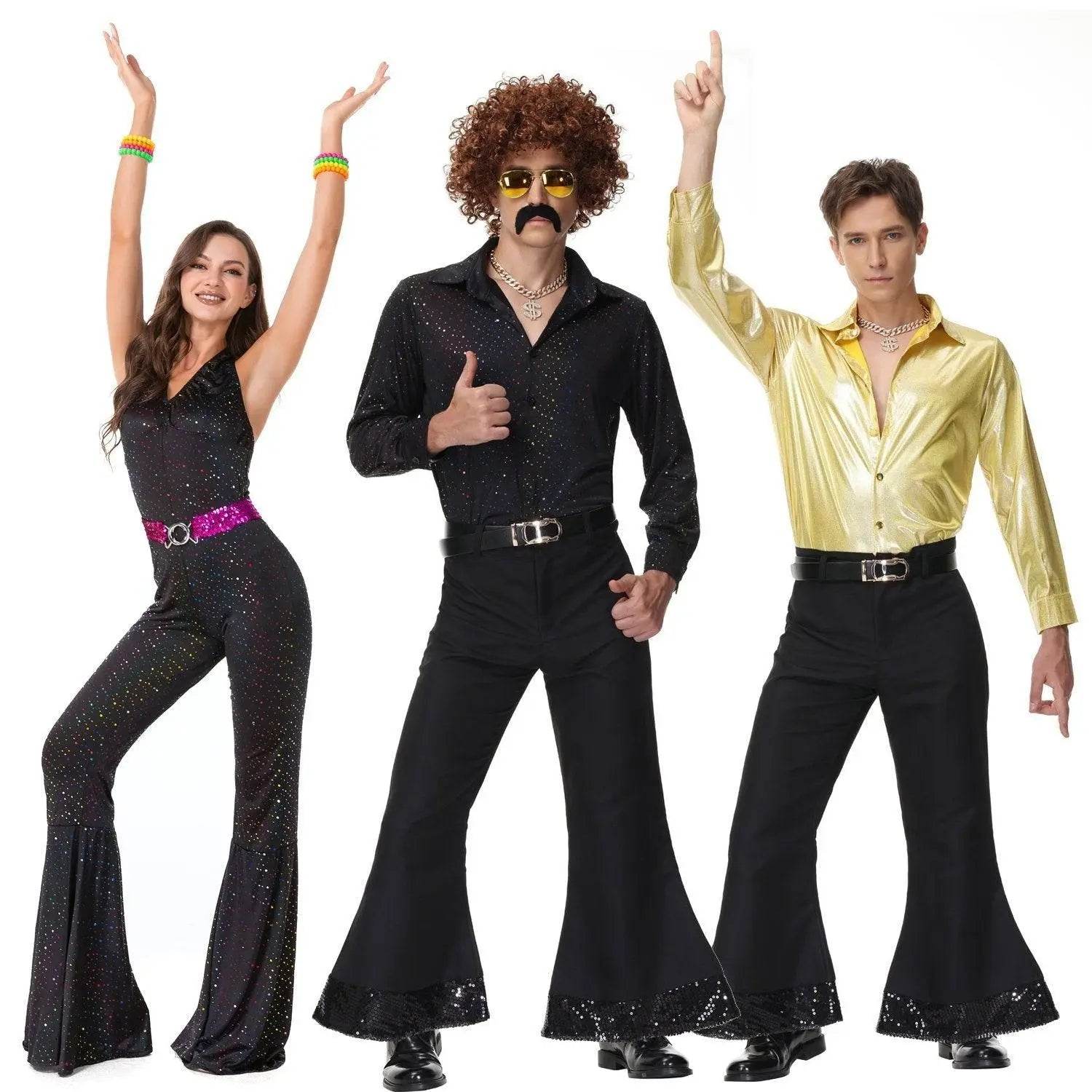 70s Hip Hop Rock Hippie Costumes Fancy Dress Cosplay Halloween Outfit For Adult - Ecosfun