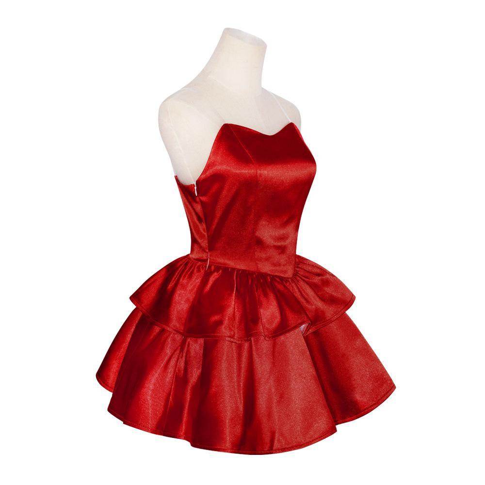 70s Perfect Blue Mima Kirigoe Cosplay Costume Red and Pink Dresses for Women - Ecosfun