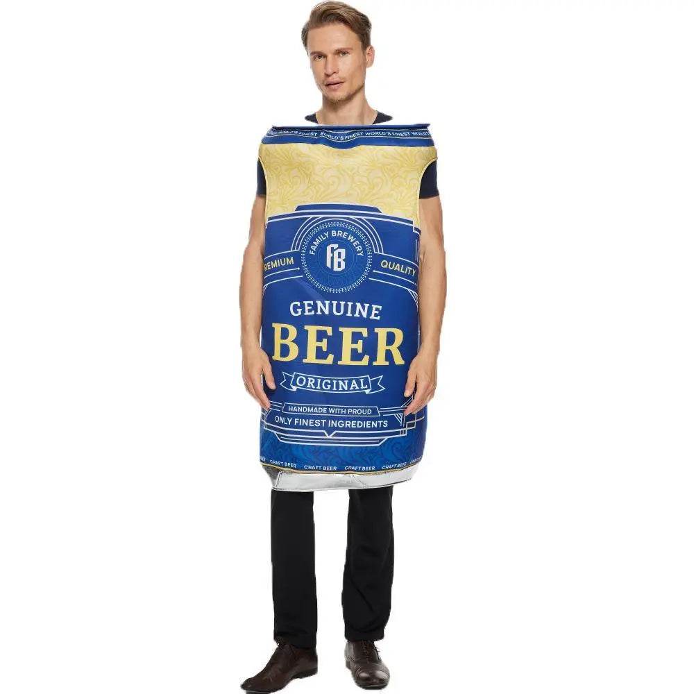 Adult cans beer bottle Oktoberfest Funny Novelty Halloween Cosplay Costume - Ecosfun