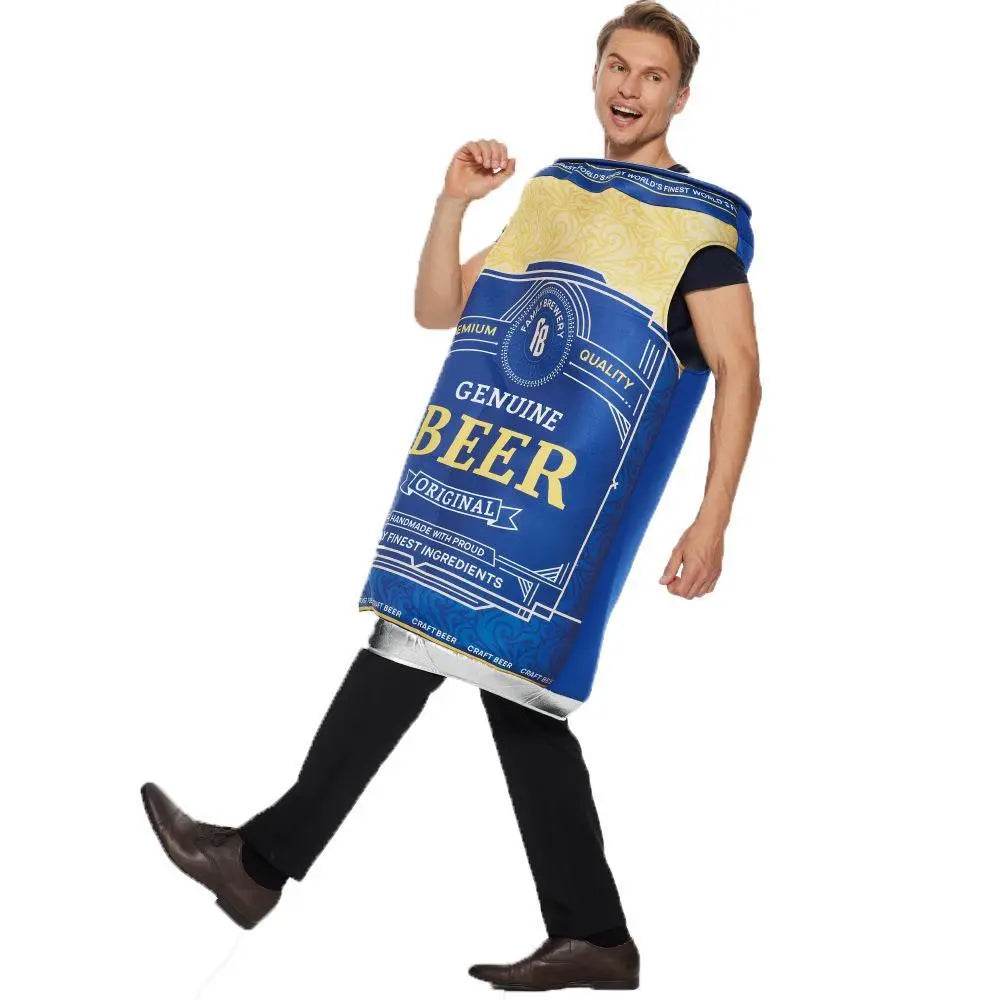 Adult cans beer bottle Oktoberfest Funny Novelty Halloween Cosplay Costume - Ecosfun