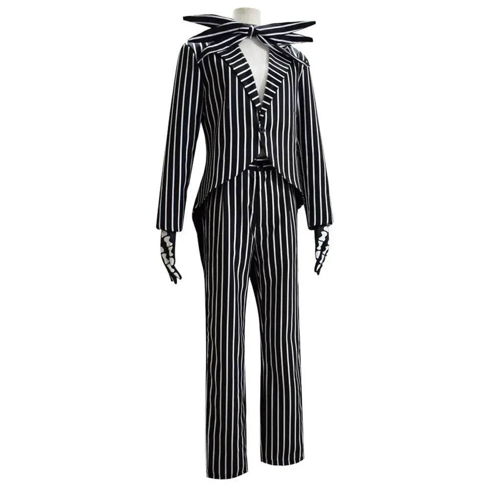 Adult kids Jack Skellington Sally Suit Costume The Nightmare Before Christmas for women men Boy Girl full Set - Ecosfun