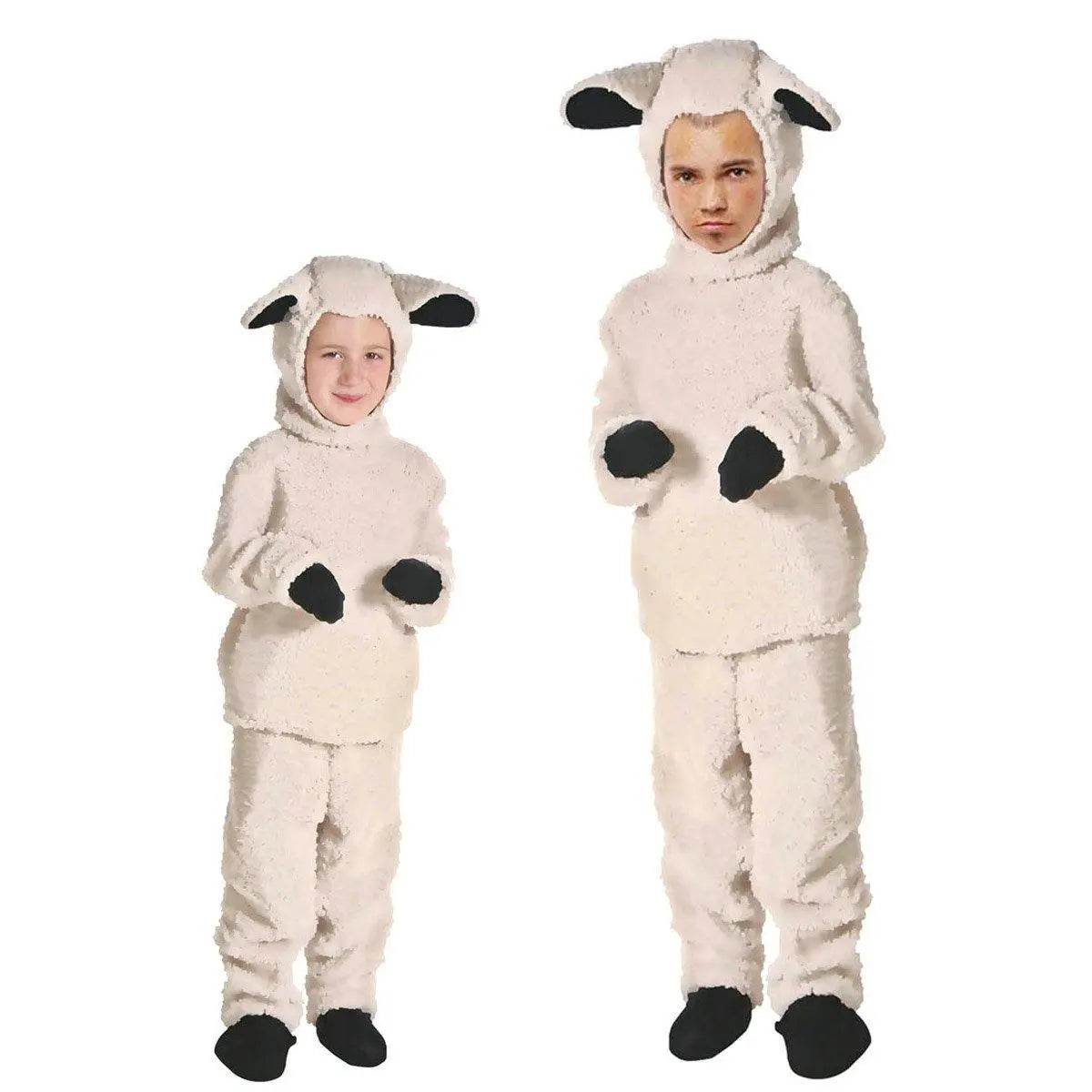 Adult kids Shepherd Sheep Costume Animal Cosplay Matching Costume - Ecosfun