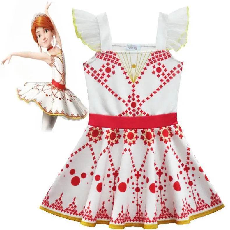 Ballerina Felicie Cosplay Costume for Girls Party Clothes Costume for Kids dancing dress - Ecosfun