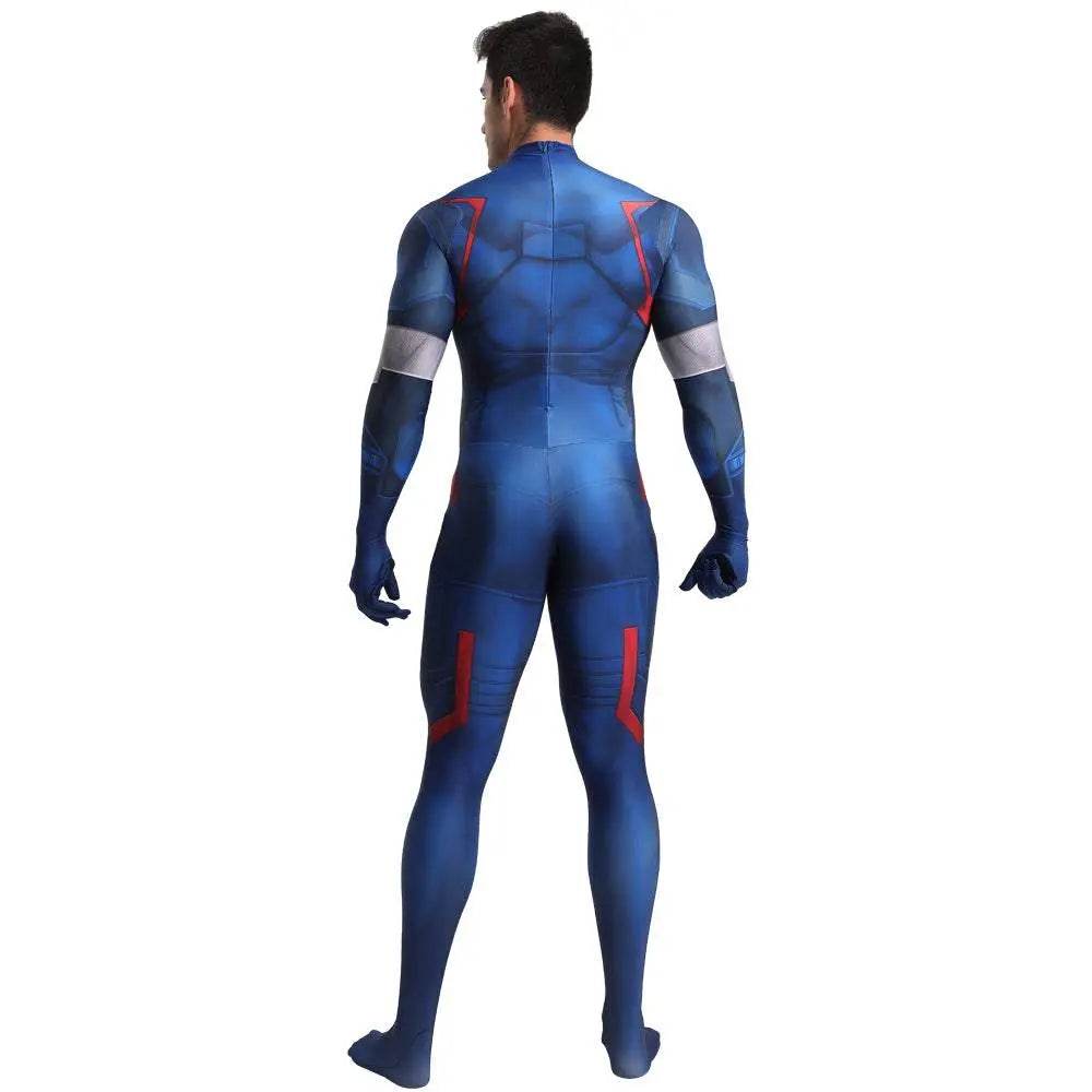 Captain America Outfits Halloween Cosplay Costume Bodysuit - Ecosfun