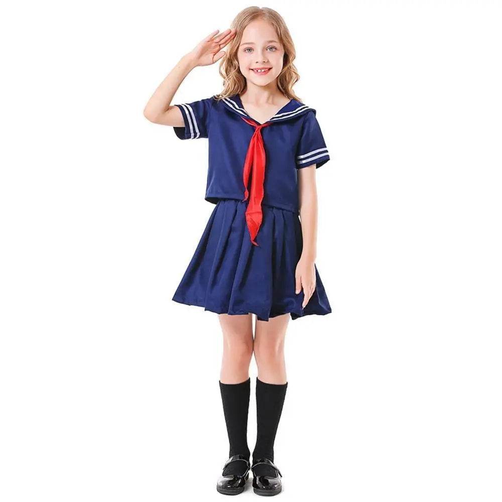 Children's Japanese anime style JK dark blue sailor costume - Ecosfun