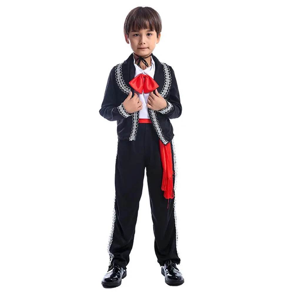 Day of the Dead Mariachi Amigo Kids Party Fancy Cosplay Costume - Ecosfun