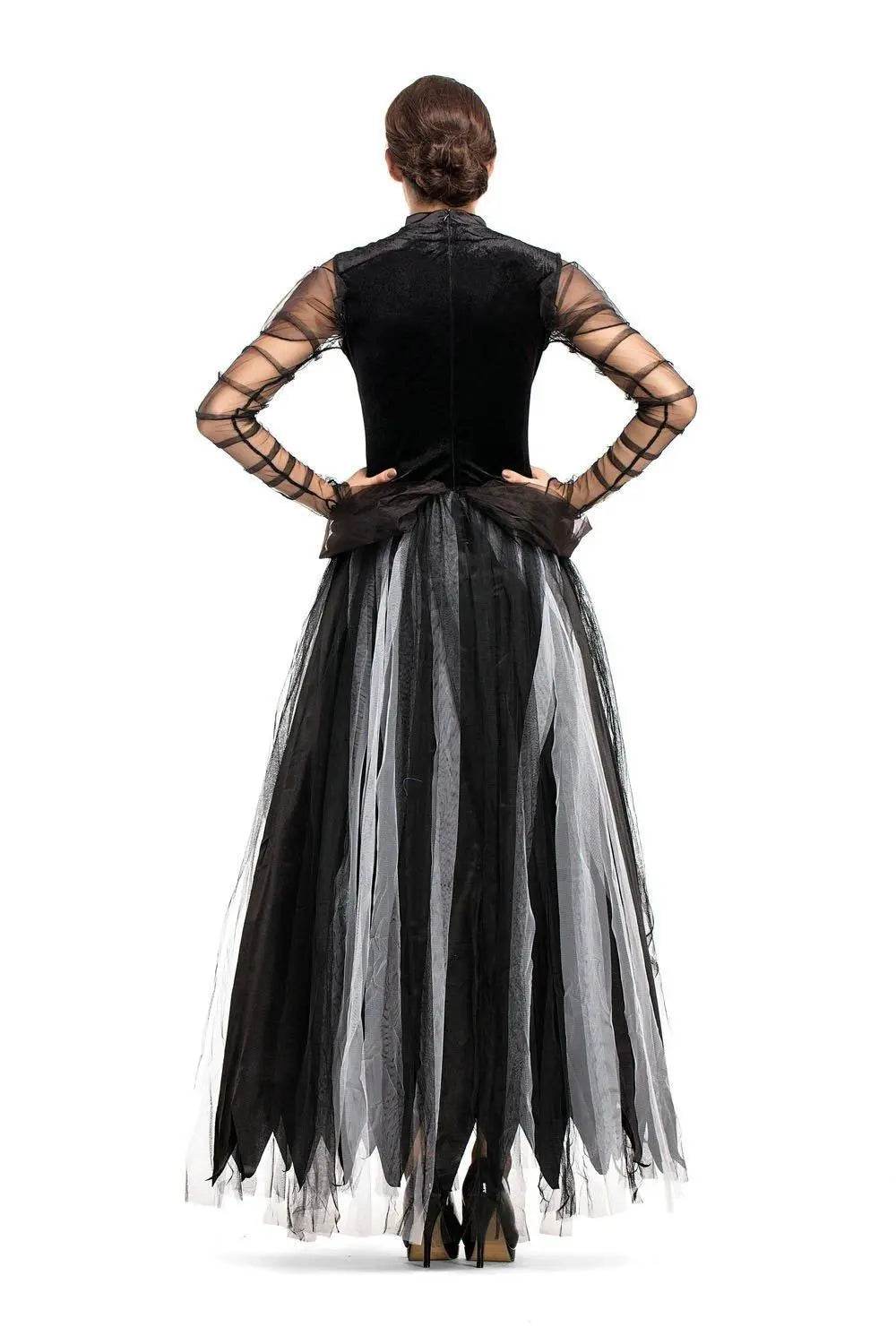 Fairy Tale Black Swan Cos Witch Cos Costume for Halloween Party Prom - Ecosfun