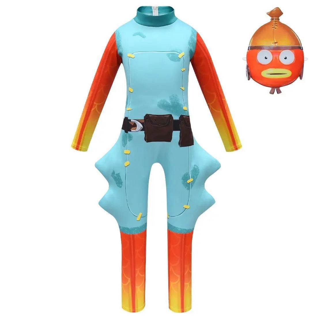 Fortnite Fishstick Cosplay Halloween Costumes Fish Jumpsuit - Ecosfun
