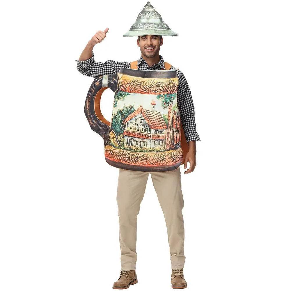 German Traditional Oktoberfest Outfit Mugs Funny Halloween Cosplay Costume For Adults - Ecosfun