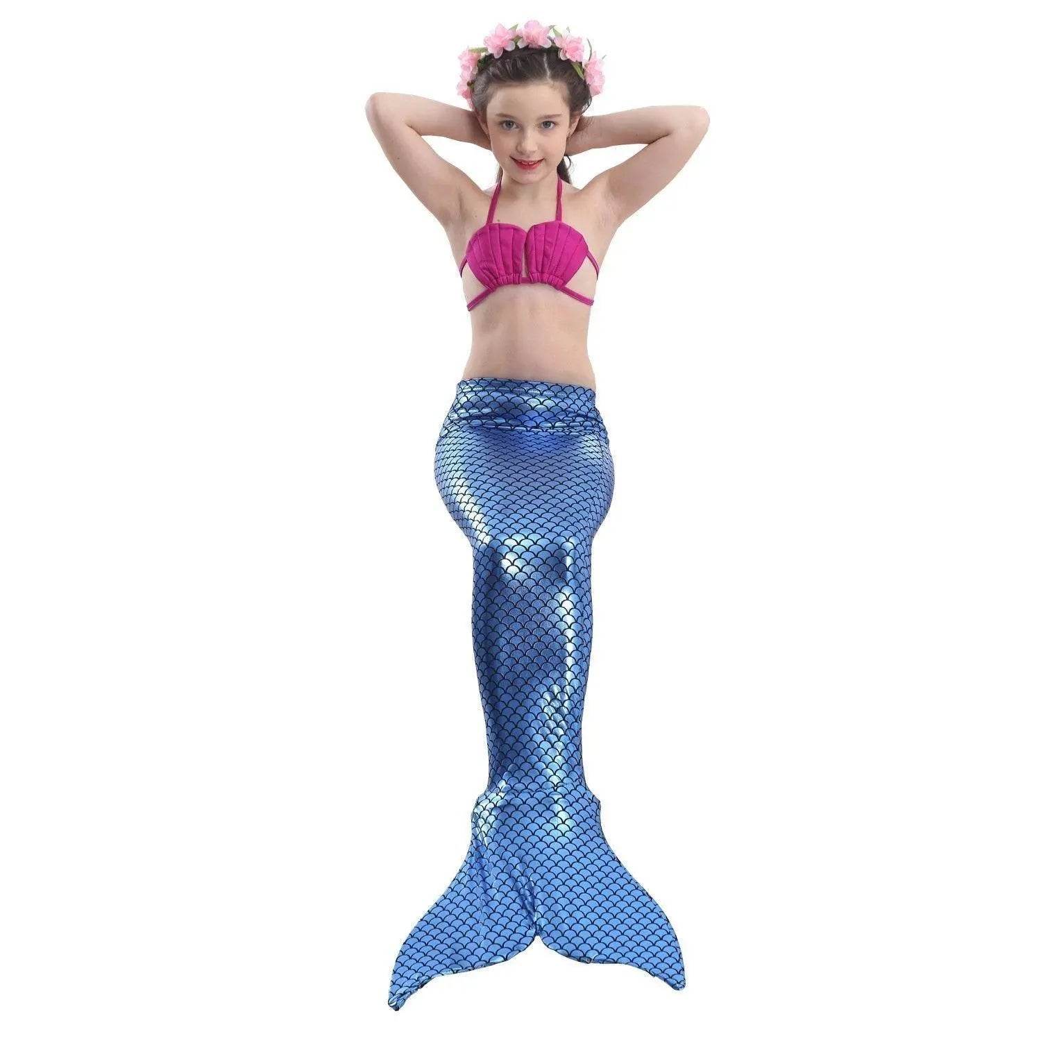 Girls Kids Mermaid Tail Swimwear Bikini Set Swimsuit Swimming Costume - Ecosfun