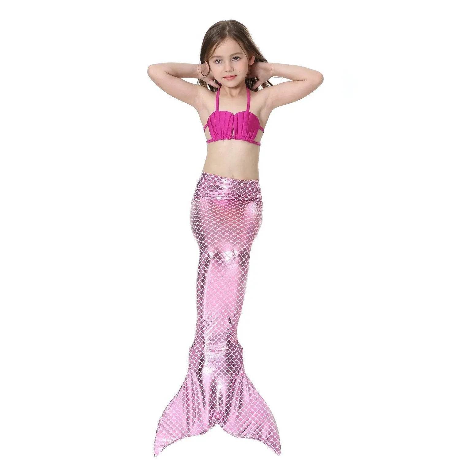 Girls Kids Mermaid Tail Swimwear Bikini Set Swimsuit Swimming Costume - Ecosfun