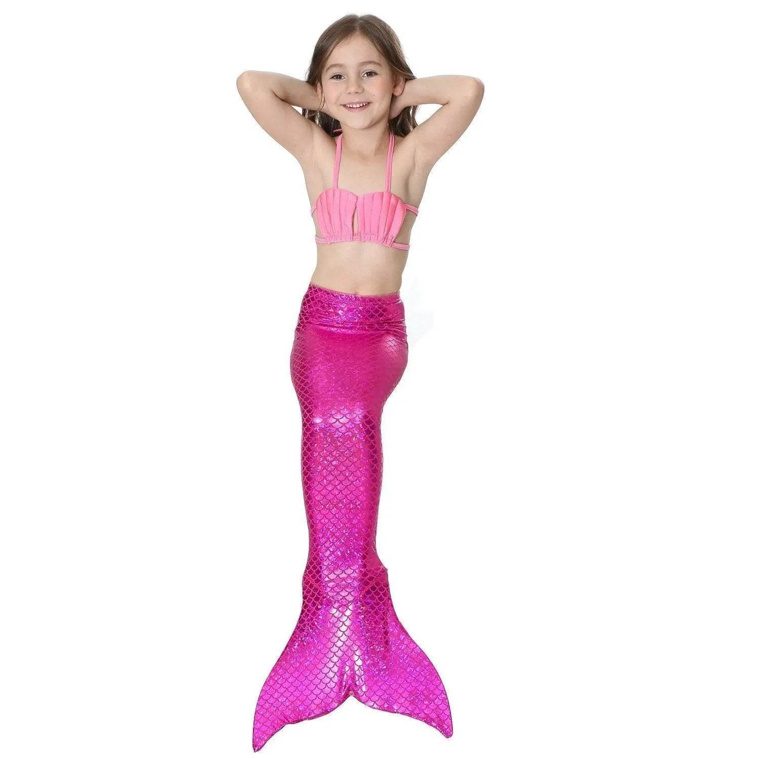 Girls Kids Mermaid Tail Swimwear Bikini Set Swimsuit Swimming Costume - Ecosfun