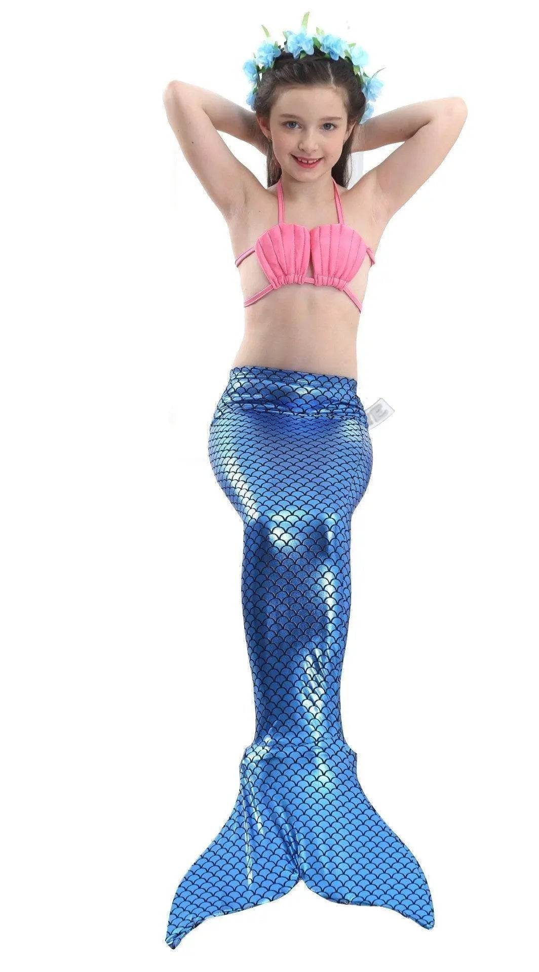 Girls Kids Mermaid Tail Swimwear Bikini Set Swimsuit Swimming Costume - Ecosfun
