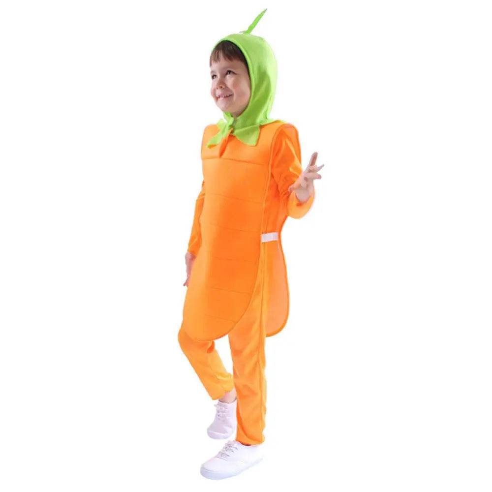 Halloween Carrot Cosplay Costumes Romper Onesie Cute Jumpsuit Outfit for Kids - Ecosfun