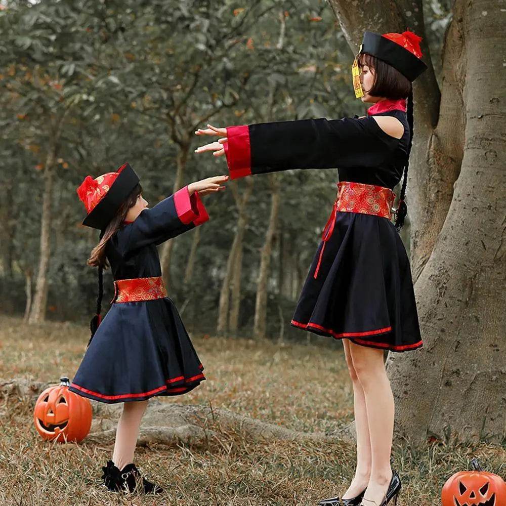 Halloween Qing Dynasty zombie cosplay costumes for Mom and Me - Ecosfun
