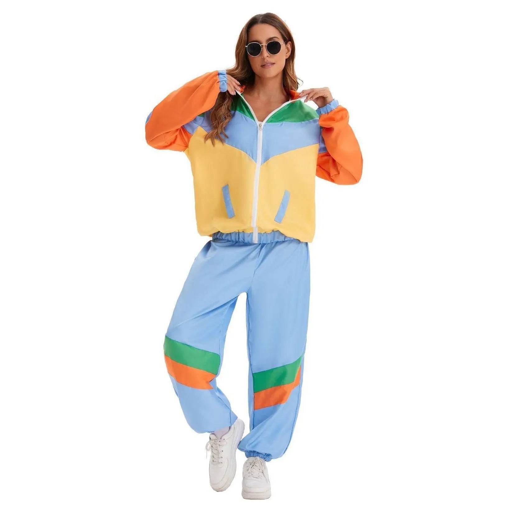 Hip Hop Rock Hippie 70s Costumes Vintage Cosplay Halloween Outfit - Ecosfun