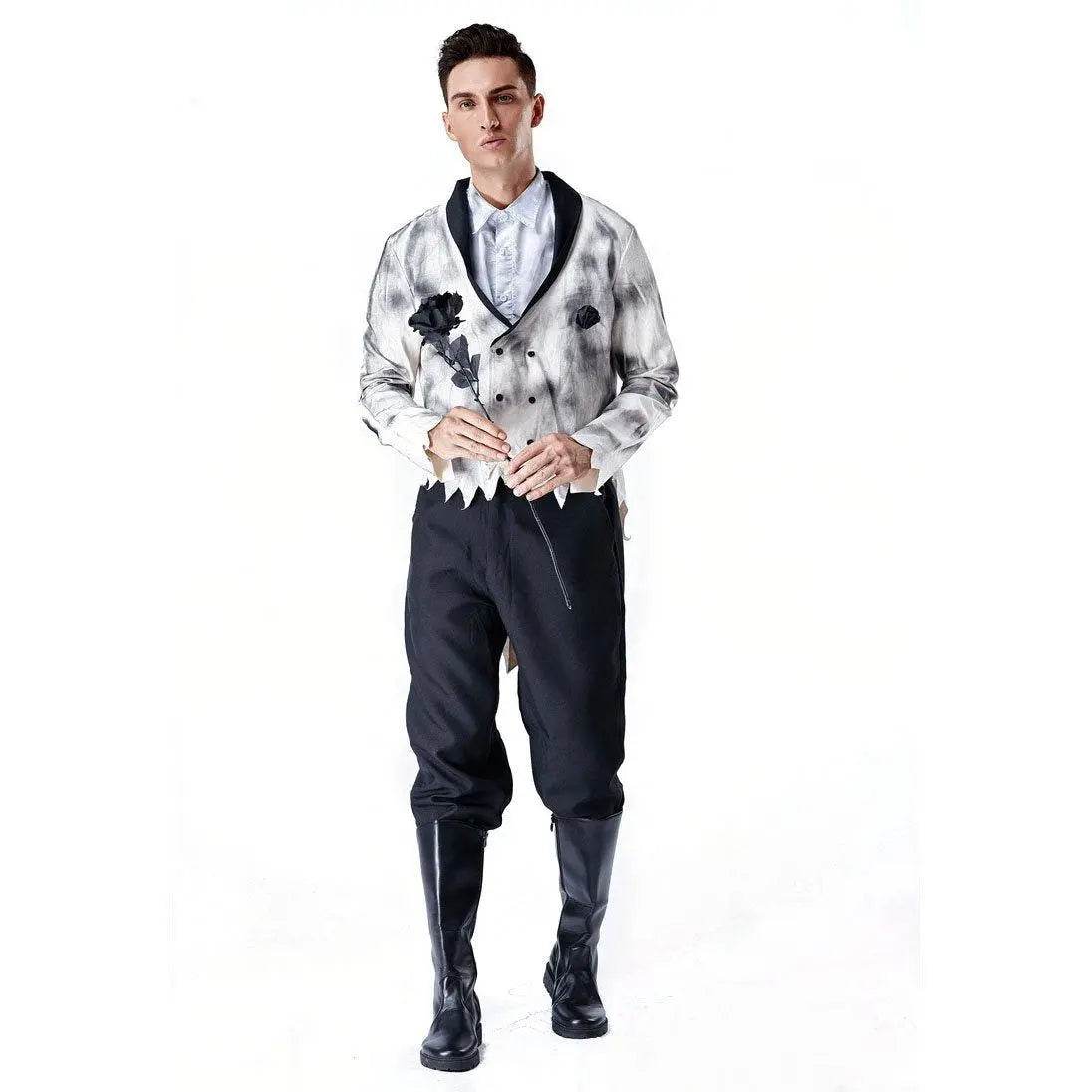 Horror Ghost Bride Couples Costume Halloween Outfits Cosplay Party Carnival - Ecosfun