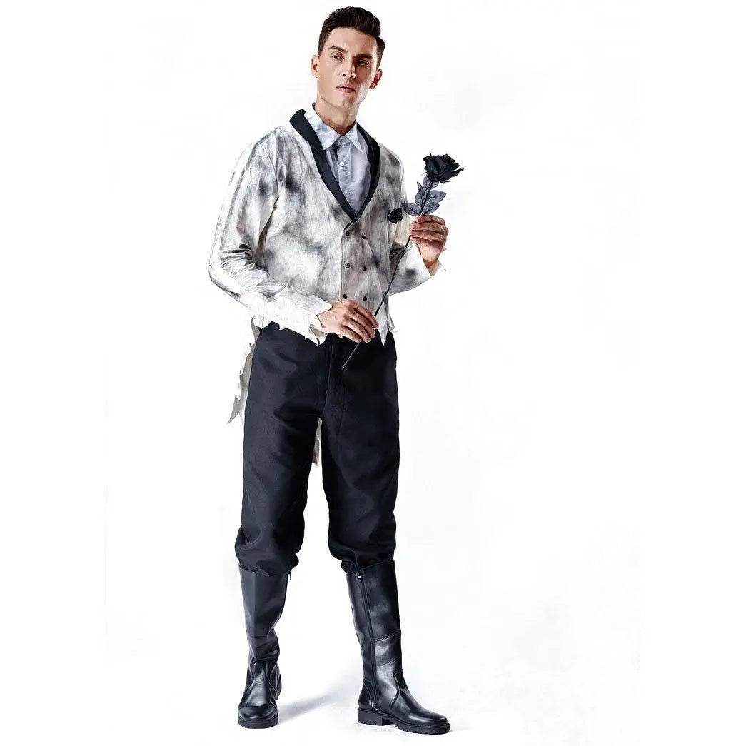 Horror Ghost Bride Couples Costume Halloween Outfits Cosplay Party Carnival - Ecosfun