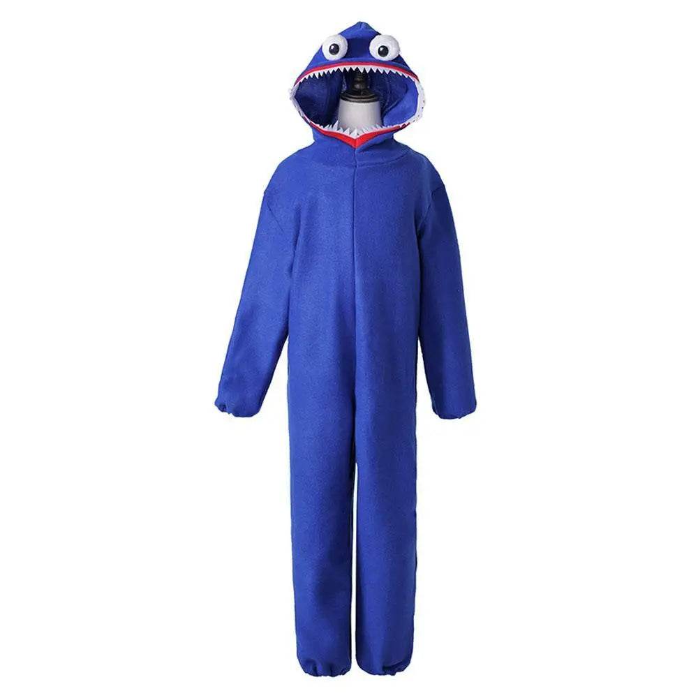 Huggy-Wuggy Cosplay Costume Poppy-Playtime Jumpsuit Onesie Halloween Outfit for Kids Boys Girls - Ecosfun
